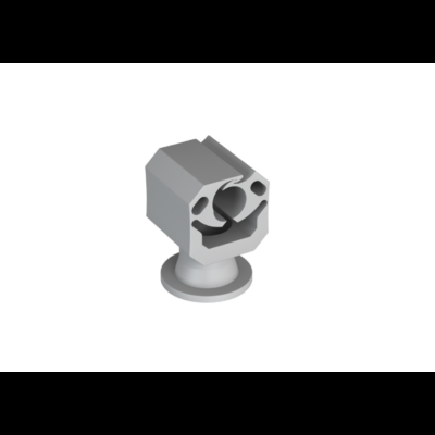 Art. 1152_ Plastični zidni nosač vodiča, sivi, vodič Ø 8mm